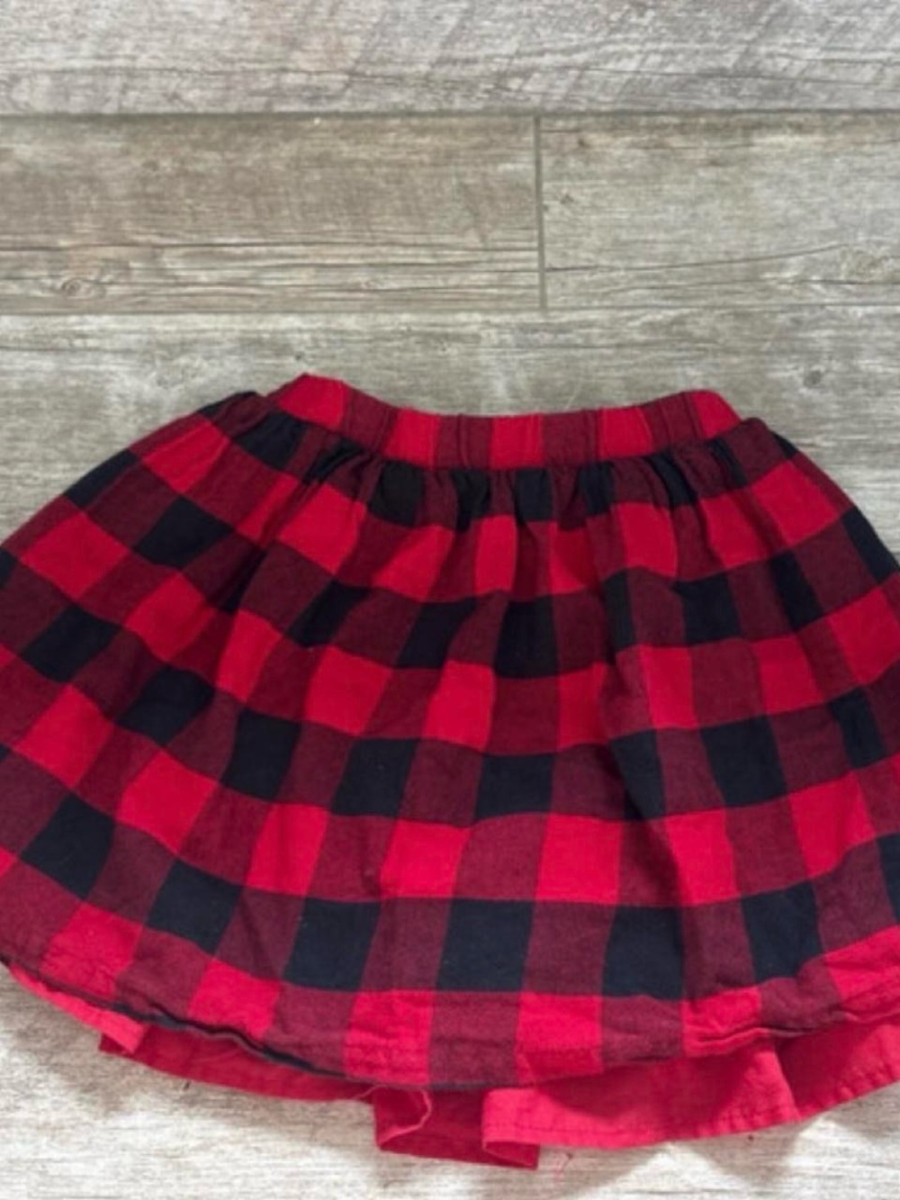 Tommy Bahama Red and Black Buffalo Plaid Skater Skirt